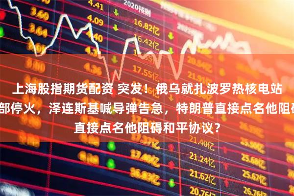 上海股指期货配资 突发！俄乌就扎波罗热核电站修复达成局部停火，泽连斯基喊导弹告急，特朗普直接点名他阻碍和平协议？